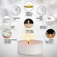 thumbnail image 4 of Ner Mitzvah, 4.5 Hour European Made Unscented Tealight Candles - White In Clear Plastic (100 Pack), 4 of 5