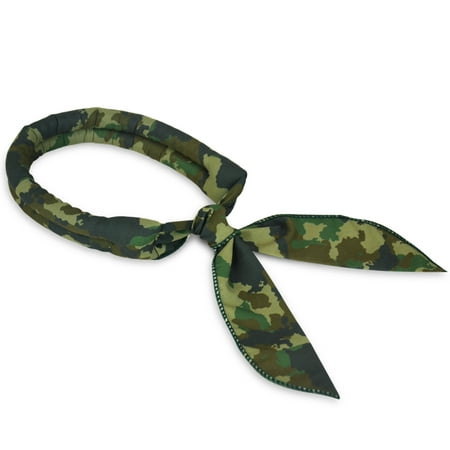Around Crystal - N-rit Cooling Scarf. Wrap Soaked Tie Around Neck, Head to Instantly Chill Out. Crystal Polymer Keeps Cool, Reusable. Great Summer, Indoor, Outdoor, Leisure Activities, Sports.