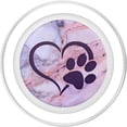 thumbnail image 2 of Phone Grip ASBDesigns con estampado de patas de perro moradas en forma de corazón, 2 of 5