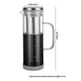 thumbnail image 3 of Cold Brew Coffee Maker 2 in 1 Iced Coffee Maker, Glass Pitcher with Lid- 800 milliliters, Stainless Steel Filter and BPA-Free Glass for Iced Coffee, Cold Brew Tea, Juice, 3 of 5