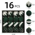 thumbnail image 3 of Mecorevxz 16 Pcs Velvet Christmas Balls Flocked Christmas Tree Ornaments Plastic Balls Xmas Decorative Hanging Ornaments Christmas Tree Decoration 2.36 Inch(Green), 3 of 8