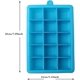 thumbnail image 2 of 2 Pack Silicone Ice Cube Trays, Easy Release Ice Cube Molds, 15 Ice Cubes Per Tray, Suitable for Chocolate Whiskey Cocktail Any Drinks (Blue), 2 of 5