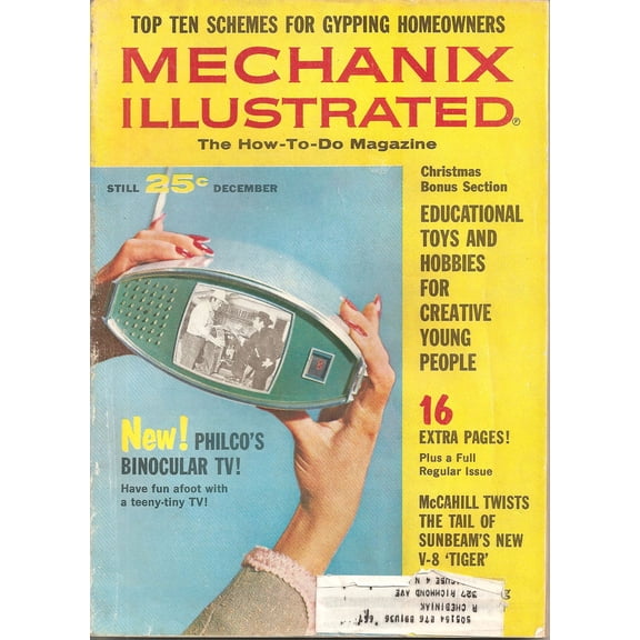 Pre-Owned Vintage Mechanix Illustrated How-To-Do Magazine Vol 60 Num 439 December - 1964