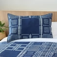 thumbnail image 5 of NOVICA Batik cotton pillow sham, 'Indigo Comfort', 5 of 7