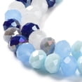 thumbnail image 4 of 10strands Glass Beads Strands Faceted Rondelle Light Blue 10x8mm Hole: 1mm about 63~65pcs/strand 19.2~20 inch(48~50cm), 4 of 5