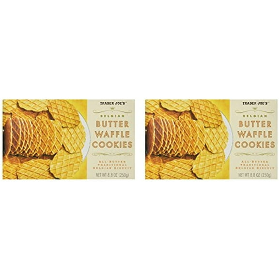 Pack of 2 Trader Joe's Belgian Butter Waffle Cookies | 8.8 oz