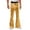 F253 Gold, variant on Mens Casual Flare Pants Solid Color Sequins High Elastic Waisted Stretchy Comfortable Long Trousers Silver Size 2Xl