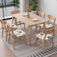 thumbnail image 6 of Pioneer Flower Seat Covers for Dining Room Chairs Set Of 6,Stretch Printed Washable Chair Seat Cover with Elastic Ties and Button,Removable Waterproof Couch Cushion Covers, 6 of 6