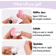 thumbnail image 3 of 3 Gram Sample Containers with Lids, 100 Count Tiny Sample Jars, Empty Lip Balm Containers, Mini Cosmetic Containers with Lids, Makeup Travel Containers with Labels, Mini Disposable Spatulas, 3 of 7