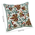 thumbnail image 3 of Loyerfyivos Floral Embroidered Fall Decorative Throw Pillow Cover 18"x 18", Boho Farmhouse Embroidery Patterned Orange Teal Cushion Case for Sofa Couch Living Room Bedroom Outdoor, 3 of 6