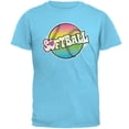 thumbnail image 1 of Rainbow Softball Neon Mens T Shirt, 1 of 1