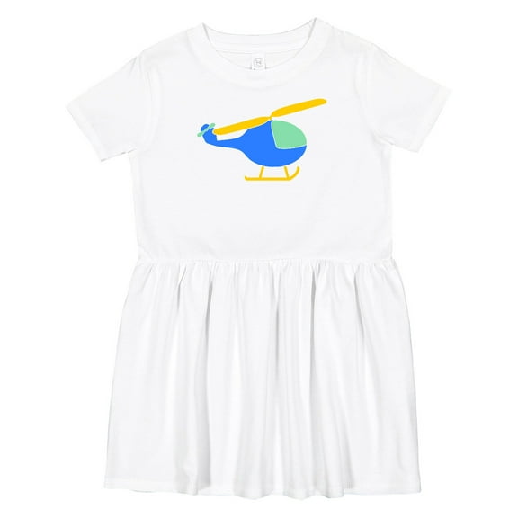 Inktastic Blue Helicopter Girls Toddler Dress