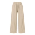 thumbnail image 4 of Womens Wide Leg Sweatpants High Waisted Barrel Drawstring Joggers Athletic Summer Fall Workout Pants with Pockets, 4 of 7