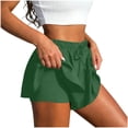 thumbnail image 4 of Inleife Fashion Women Casual Shorts Casual Solid Color Pleats Pocket Beach Shorts Beach Swim Trunks, 4 of 6