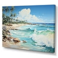 thumbnail image 2 of Designart "Serenity in Tropical Blues II" Nautical & Beach Wall Art Living Room, 2 of 5