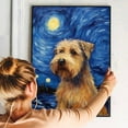 thumbnail image 4 of Soft Coated Wheaten Terrier Dog Art Canvas, Starry Night Van Gogh Oil Painting Art Print Poster Wall Decor Inspired Pomeranian Dog Pet Family Friend Peace, 4 of 4