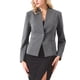 thumbnail image 1 of Blazer de oficina para mujer INSPIRE CHIC sin cuello, de manga larga, traje formal, chaqueta XL gris, 1 of 1