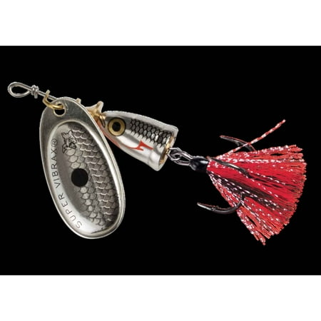 UPC: 0027752048173 | Blue Fox Classic Vibrax Size 5 Inline Spinner 7/16 oz Silver/Hot Pink