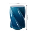 thumbnail image 4 of Yves 18" Modern Minimalist Rope Twist Ceramic Indoor-Outdoor Garden Stool, Cracked Blue, 4 of 4