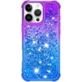 thumbnail image 2 of Case for iPhone 16 Pro Max Case Glitter Liquid Cute Clear Shockproof Back Cover,Soft TPU Phone Case for iPhone 16 Pro Max 6.9 inch Gradient Purple, 2 of 6