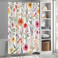 thumbnail image 3 of Flowers Fabric Shower Curtain Spring Scenery Washable Shower Curtains for Bathroom, Waterproof Bath Curtain with Hooks Home Decor 72x72in, 3 of 8