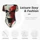 thumbnail image 4 of Balery Red And White Screaming Demon Skull Body de cuello redondo de manga corta para mujer Tops de manga corta Tops básicos-Large, 4 of 7