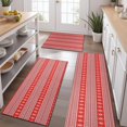 thumbnail image 2 of Red Christmas Folk Pattern Kitchen Rugs Sets Of 3,Kitchen Runner Rugs Non Skid Washable,Decorative Kitchen Floor Mats for Kitchen,Sink,Laundry,17"x30"+ 17"x47" + 17"x59", 2 of 6