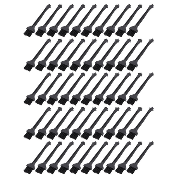 50 brochas de afeitar multifuncionales de cerdas suaves de alta densidad con mango de PP duradero para electrodomésticos y ordenadores.