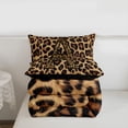 thumbnail image 5 of Erosebridal Leopard Print Twin Comforter Sets,Cheetah Pattern A Alphabet Bedding Set For Kids Girls,Reversible Black 2pcs, 5 of 7
