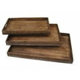 thumbnail image 2 of Set of Three Brown Wood Serving Tray, 2 of 4
