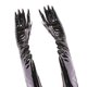 thumbnail image 1 of 1pair Long Faux Leather Gloves Elegant Evening Operas Gloves Women Gloves for Parties Weddings and Winter Event Rose red, 1 of 4