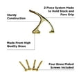 thumbnail image 4 of Allen Company 2-Piece Shotgun Hanging Horizontal Gun Rack, 3"L x 1.9"W, Brass, 4 of 12