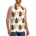 thumbnail image 2 of Uemuo Colorful maple leaf owl Pattern Men's Sleeveless T-Shirt,Muscle Athletic Tank Top, Moisture-wicking Quick-dry Breathable Classic Tee Top for Gym Run Outdoor Sports-, 2 of 8