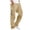 Khaki, variant on TOMVIGX Mens Cargo Pants Drawstring Sweatpants Elastic Waist Athletic Hiking Workout Pants Casual Straight Leg Joggers Baggy Work Pants