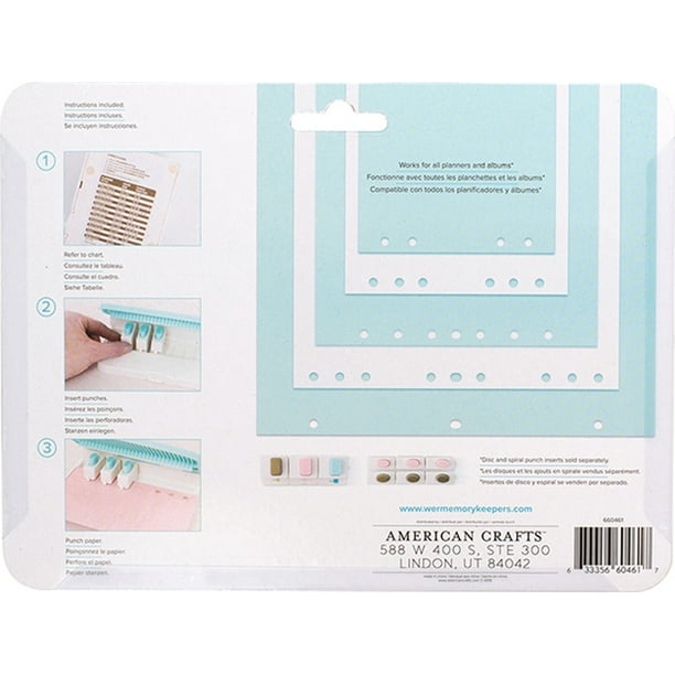 We R Planner Punch Board W Standard Hole Punches 6 Pkg