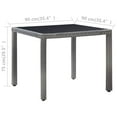 thumbnail image 4 of vidaXL 5 Piece Outdoor Dining Set Poly Rattan Grey, 4 of 5
