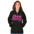 thumbnail image 5 of Breast Cancer Awareness Chemo Hero Zip Hoodie Sweatshirt Women Brisco Brands L, 5 of 6
