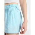 thumbnail image 4 of No Boundaries Striped Seersucker Bungee Shorts, 2" Inseam, Women's XXS-XXL, 4 of 5