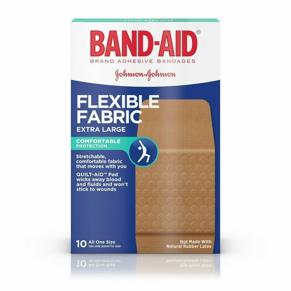 Band Aid Flexible Bandages Covers & Protect Cuts Extra Large 10ct, 4-Pack
