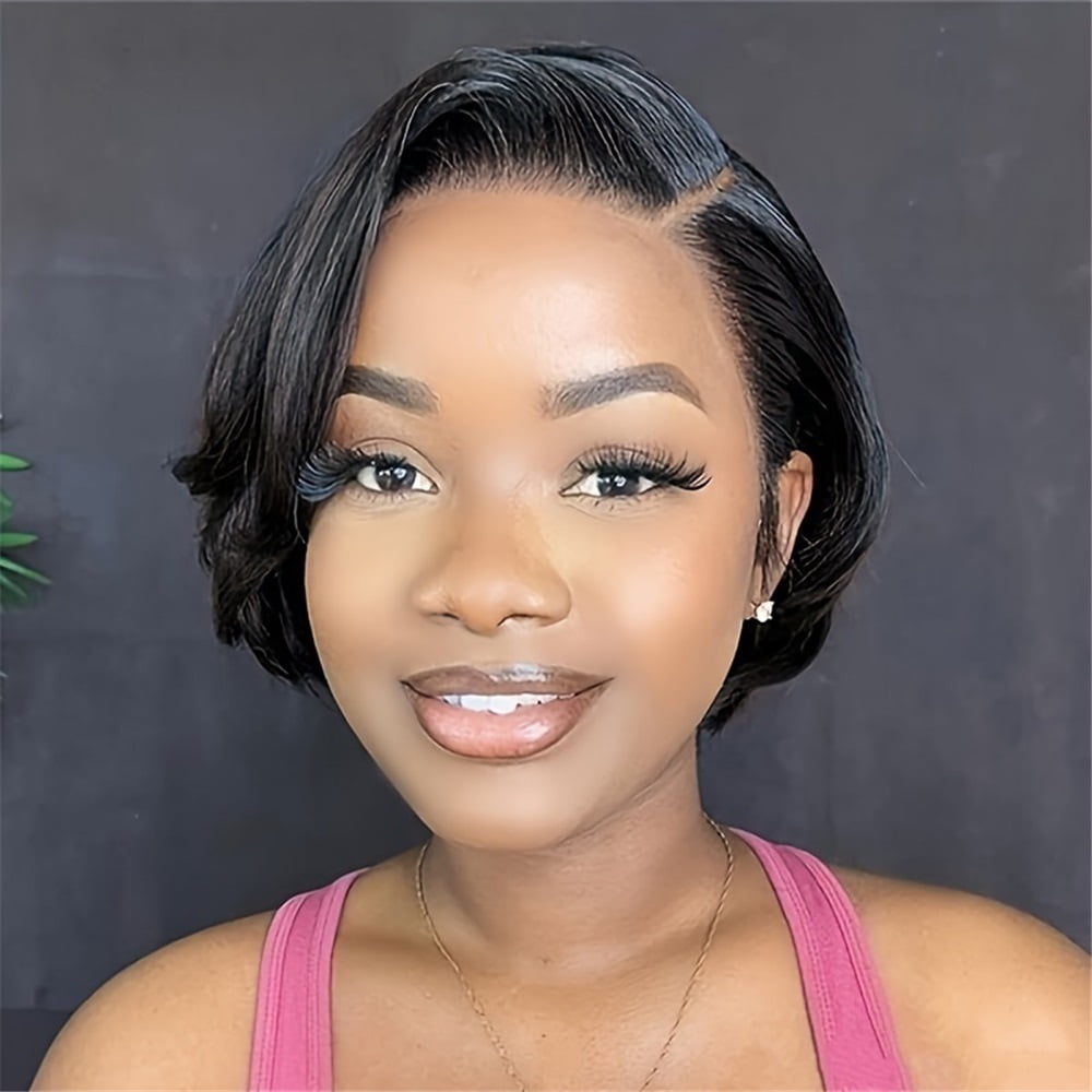 Wigs Human Hair Short Bob Lace front Human Hair Wigs 13x4 Full Lace Frontal Pixie Wig