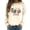 Beige, variant on Nana Claus Sweatshirt for Women Long Sleeve Casual Crewneck Christmas Sweatshirt Pullover Tops Grandma Gift