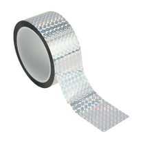 Unique Bargains Pinstripe Tape 50mmx50m Rhombus Mesh Car Stripes Pinstripe Decals for Car Motorcycle and Boat Racing Stripes DIY Stickers Laser Silver Tone 1 Pcs