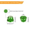 thumbnail image 2 of Nylon Insert Hex Lock Nuts, 10pcs - M3 x 0.5mm Aluminum Alloy Self-Locking Flange Nut (Green), 2 of 5