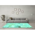thumbnail image 3 of Ahgly Company Indoor Rectangle Patchwork Turquoise Blue Transitional Area Rugs, 8' x 10', 3 of 4