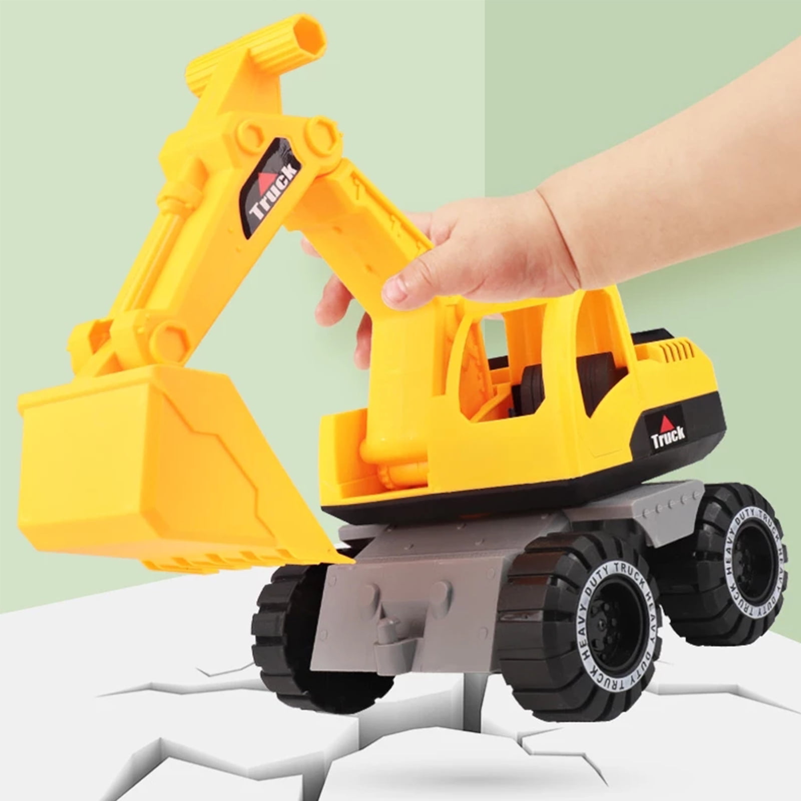 Toys for Boys LED Electric Excavator Truck 3 4 5 6 7 8 9 Year Kids Car Xmas Gift 