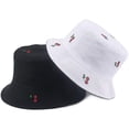 thumbnail image 2 of XYIYI Lindo sombrero de cubo para playa, sombreros de pescador para mujer, reversible de doble cara, 2 of 5