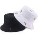 thumbnail image 2 of XYIYI Lindo sombrero de cubo para playa, sombreros de pescador para mujer, reversible de doble cara, 2 of 5