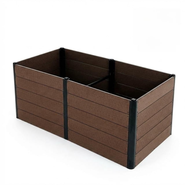 Wood Raised Garden Bed with Open Bottom, Deep Root Growth, Rust-Proof Reinforced Frame & Easy Assembly