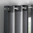 thumbnail image 3 of Eclipse Desmond Basketweave 100% Blackout Thermaback Grommet Curtain Panel, Charcoal, 40 x 108, 3 of 12