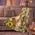 thumbnail image 6 of Garden Kitten Cluster Sunflower Portrait, Festive Pet Portrait Pattern, Warm Flannel Blanket for Living Room and Bedroom, Cat Lovers Christmas Gift, Pet Lover Home Decor, 6 of 9